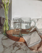 Recycled Glass Water Pitcher, Serving Jug