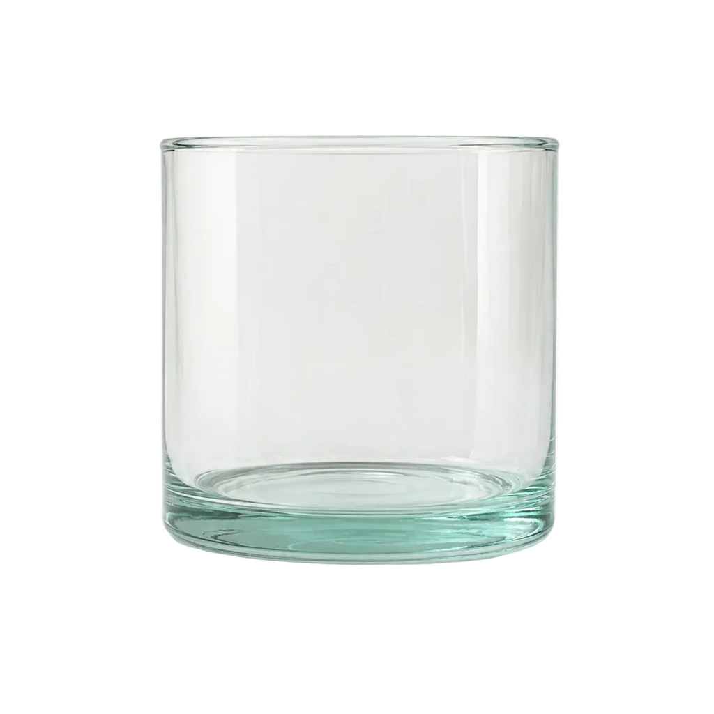 Recycled Glass Small Vase, Short Round Flower Vase