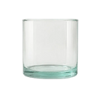 Recycled Glass Small Vase, Short Round Flower Vase