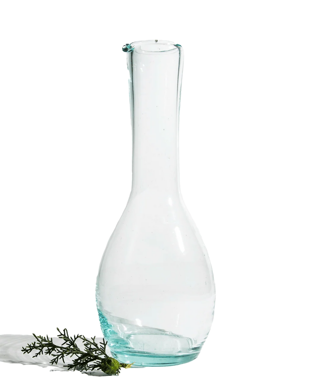 Recycled Glass Tall Carafe, Beverage Decanter
