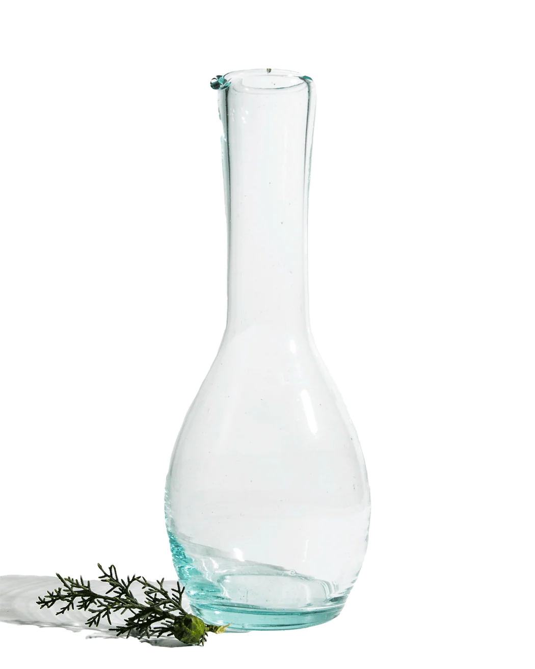 Recycled Glass Tall Carafe, Beverage Decanter