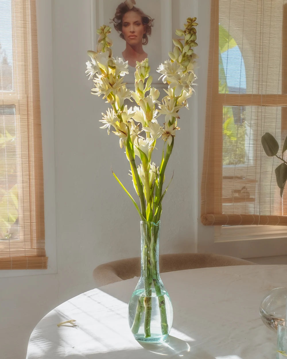 Recycled Glass Tall Carafe, Beverage Decanter
