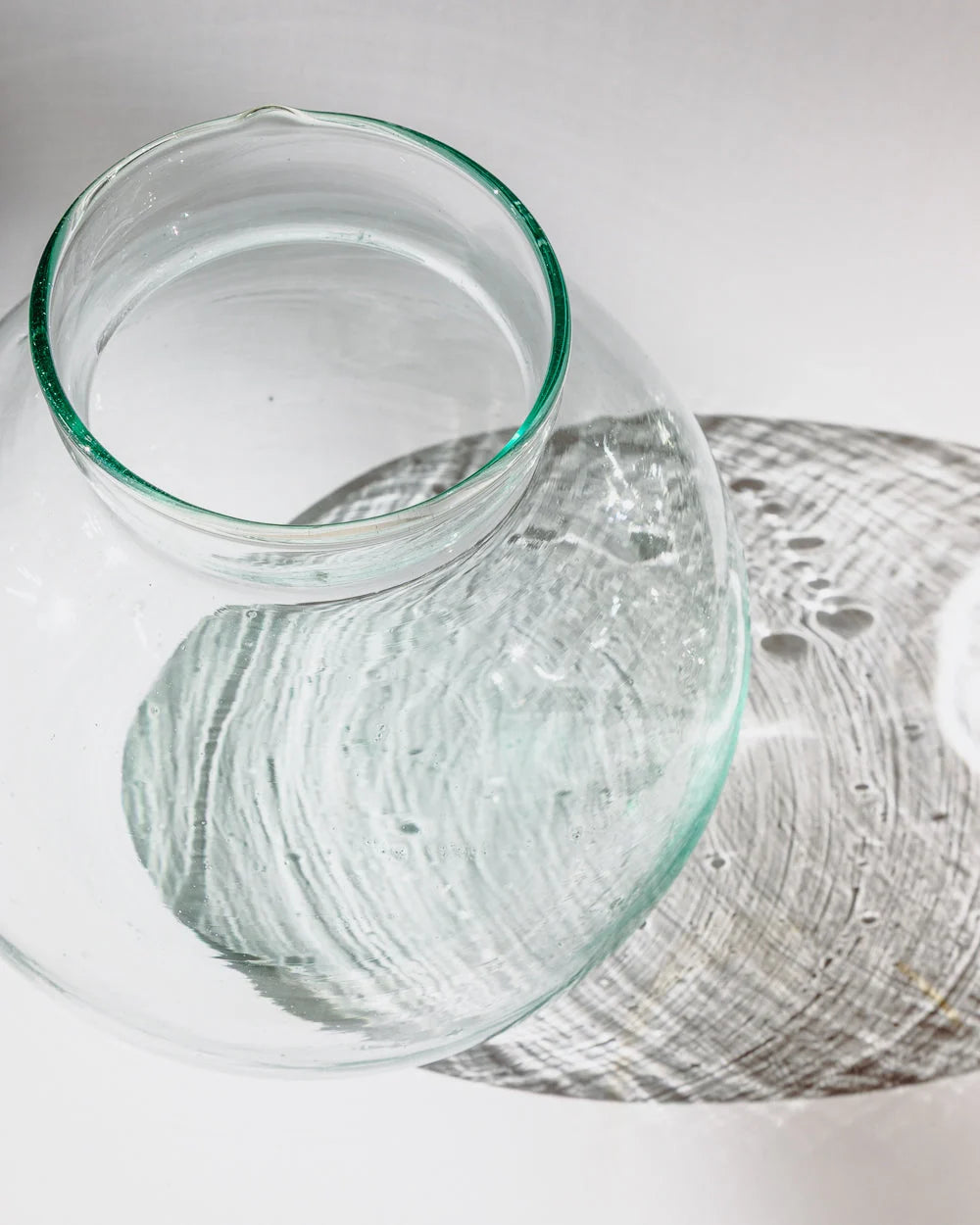 Recycled Glass Round Bulbous Flower Vase