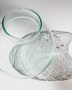 Recycled Glass Round Bulbous Flower Vase