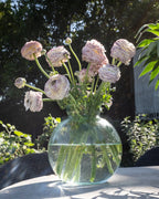 Recycled Glass Round Bulbous Flower Vase