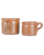 Vintage Ceramic Storage Jar with Handle