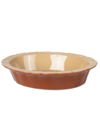 Vintage Oval Ceramic Pie Baking Dish
