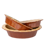 Vintage Oval Ceramic Pie Baking Dish