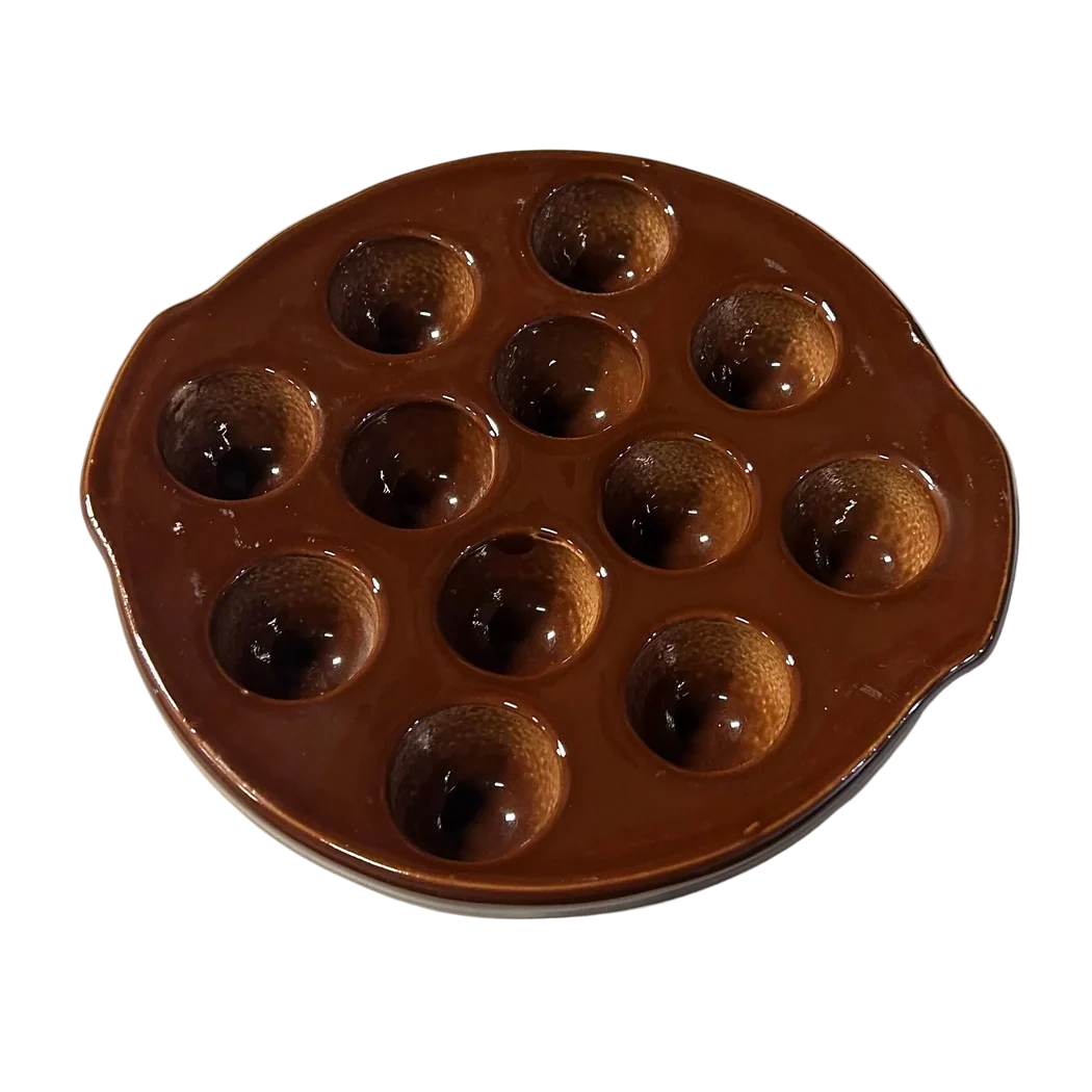 Vintage Ceramic Escargot Baking Plate