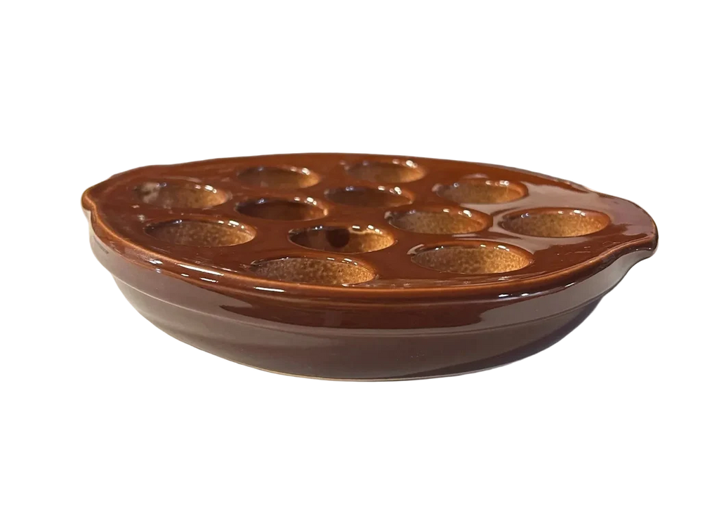 Vintage Ceramic Escargot Baking Plate
