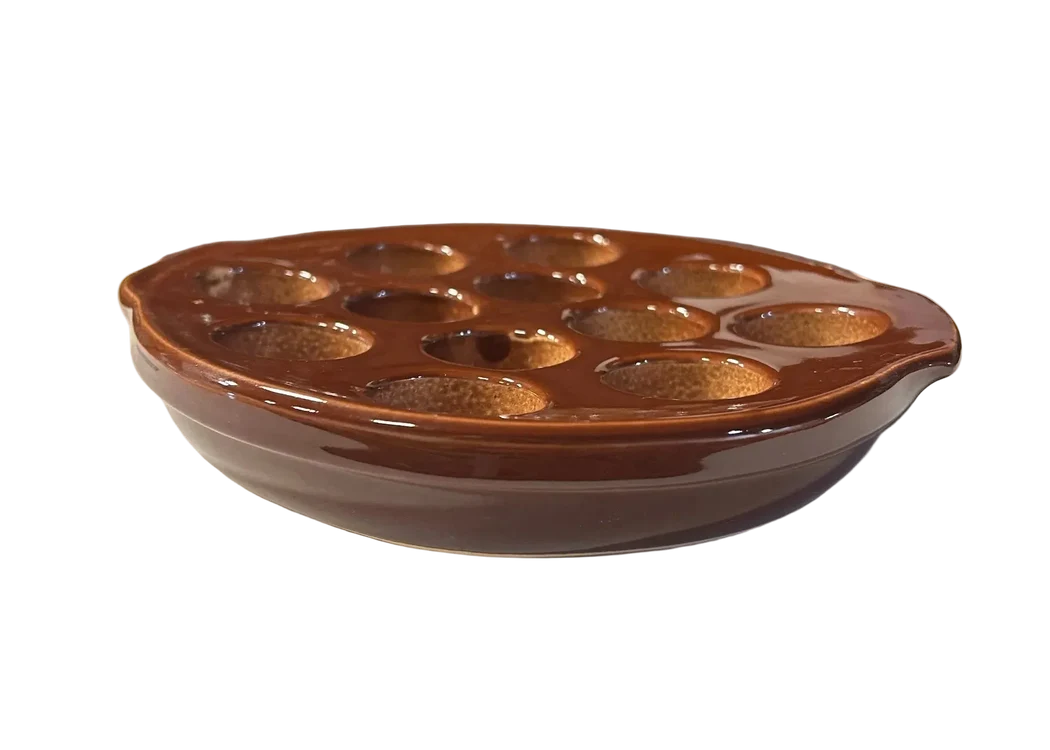 Vintage Ceramic Escargot Baking Plate