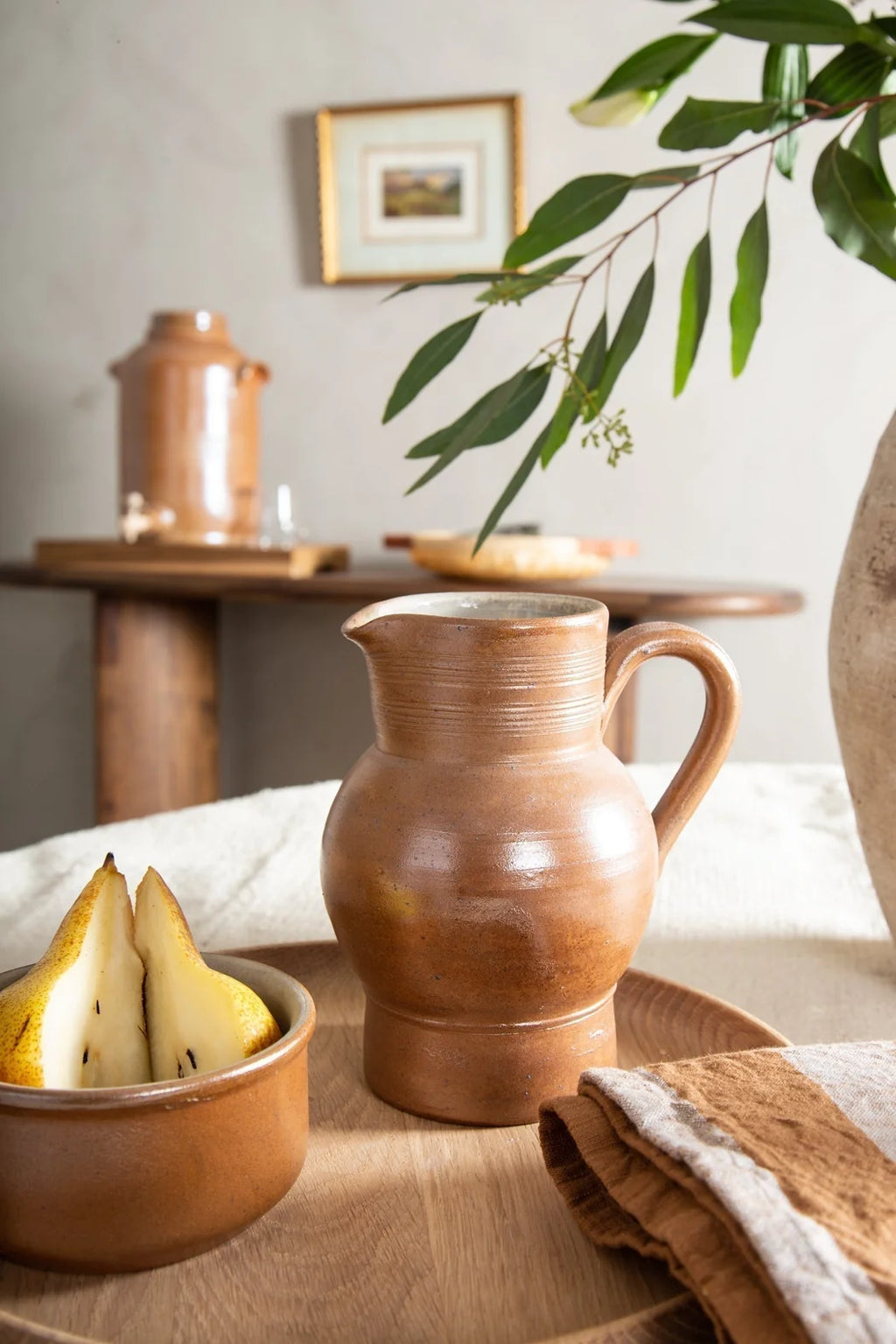 Vintage Ceramic Water Pitcher, Serving Jug
