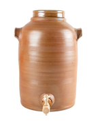 Vintage Beverage Dispenser Stoneware Water Jug