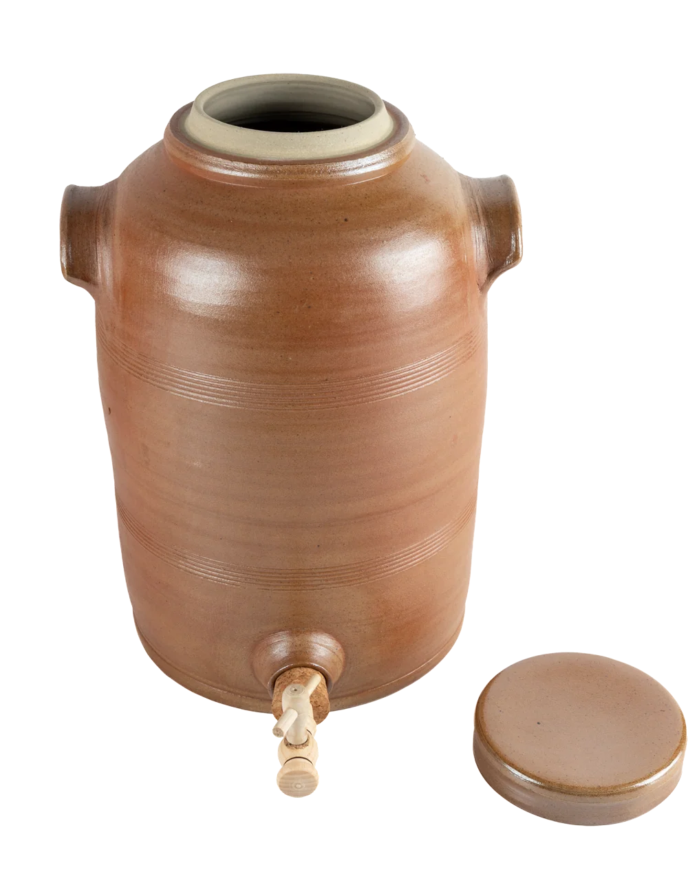 Vintage Beverage Dispenser Stoneware Water Jug