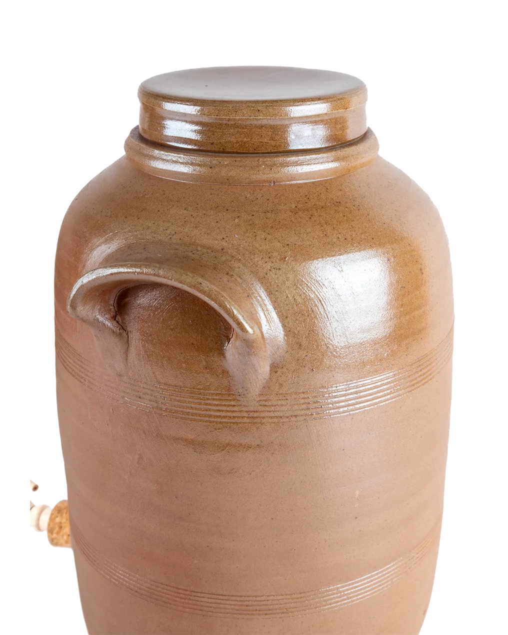 Vintage Beverage Dispenser Stoneware Water Jug