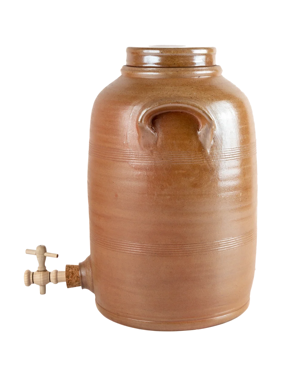 Vintage Beverage Dispenser Stoneware Water Jug