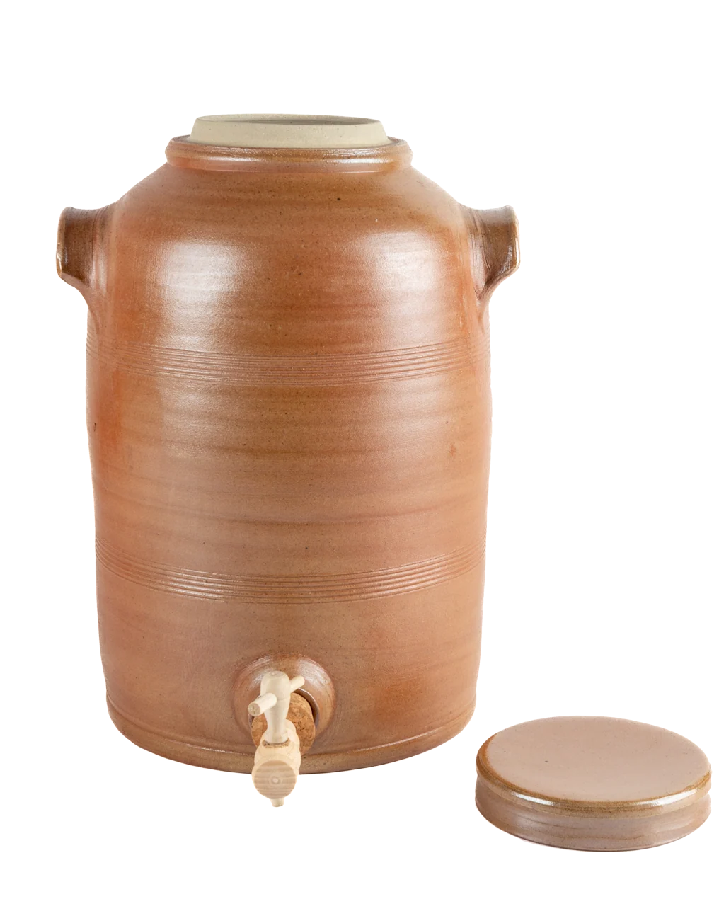 Vintage Beverage Dispenser Stoneware Water Jug